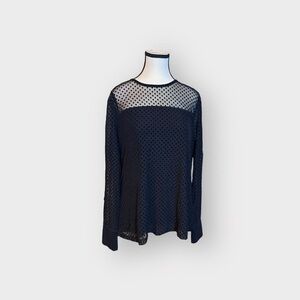Women’s Trendsetter XL Polka Dot Mesh Panel Sleeve Top